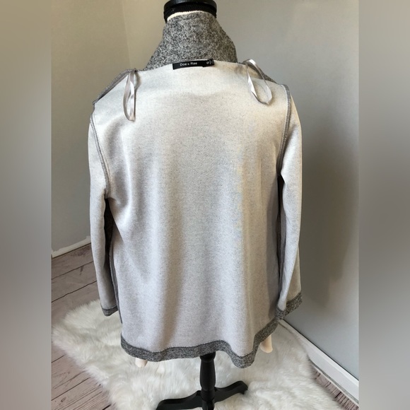 Doe & Rae Charcoal Grey Fleece Blazer Coat - Picture 8 of 11